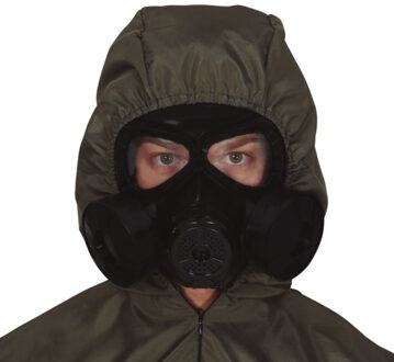 Horror verkleed gasmasker voor volwassenen - zwart - Halloween verkleedaccessoires - feestmaskers