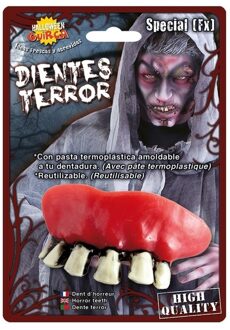 Horror zombie gebit - neptanden - Halloween verkleedaccessoires - voor volwassenen - zombietanden