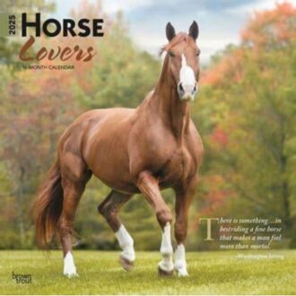 Horse Lovers 2025 12 X 24 Inch Monthly Square Wall Calendar Plastic-Free - Browntrout