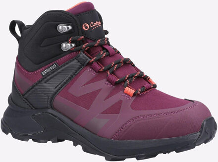 Horton Netten Dames Bordeauxrode Wandelschoenen - maat Bourgogne