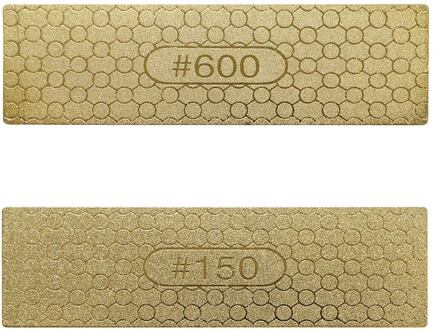 Hosco Japan H-IDP-156 dual grit mini diamond plates, for honing sharp fret ends and sharpening knives, 150/600 grit