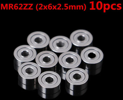 hot 10Pcs MR62ZZ MR83 693ZZ Metal Shielded Precision Ball Bearings Mini Bearings Wholesale (2x6x2.5mm)