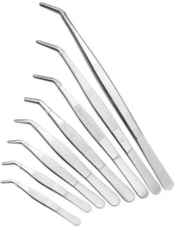 Hot 12.5-30CM Stainless Steel Elbow Medical Tweezers First Aid Kit Accessories Surgery Succulents Tweezers New