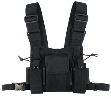 Hot 3C-Radios Pocket Radio Chest Harness Chest Front Pack Pouch Holster Vest Rig Carry Case for 2 Way Radio Walkie Talkie for Ba