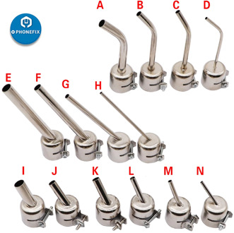 Hot Air Gun Nozzle 45 Degree Bent Curved Angle Nozzle Sleeve for 850 852 852D Hot Air Station Phone PCB Repair Welding Tools