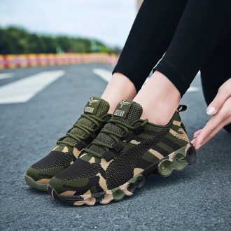 HOT Camouflage Fashion Sneakers Women Breathable Casual Shoes Men Army Green Trainers Plus Size 35-44 Lover Shoes 2020