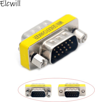 Hot D-Sub DB15 VGA Male To Male Connector Mini Gender Changer Adapter 15 Pin VGA M/M Converter