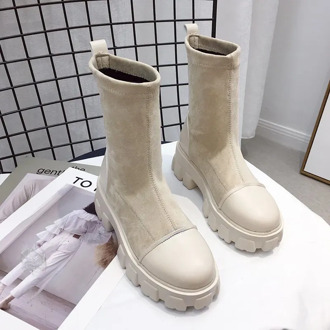 Hot Designer Brand Luxury Women Shoes 2020 Black Sock Boots Women Punk Gothic Shoes Ankle Boots Platform Shoes Beige Sock Boots