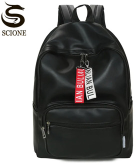 Hot Fashion Men Couples Backpack Teenagers Boys Black/Brown/Gray PU Leather School Bag Preppy Style Backpack Men Daypack