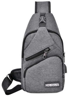 Hot Fashion Men Shoulder Bags USB Charging Crossbody Bags Multifunctional Canvas Anti Theft Chest Bags Short Trip Messengers Bag