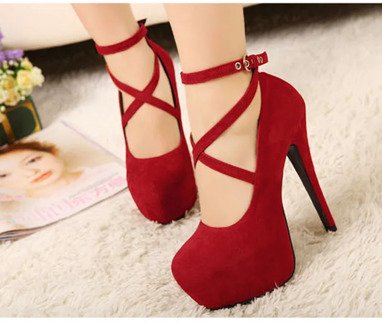 Hot Fashion New high-heeled shoes woman pumps wedding party shoes platform fashion women shoes high heels 11cm suede black 8Size