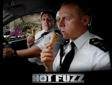 Hot Fuzz Ice Cream Scene Unisex T-Shirt - Black - L Zwart