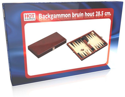 HOT Games Backgammon Houten Koffer - Bruin