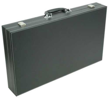 HOT Games Backgammon Koffer Zwart - Groen 53 cm