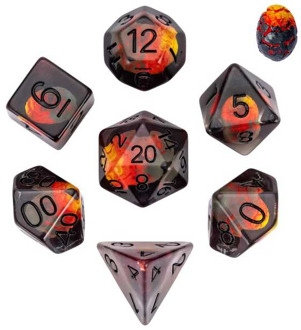 HOT Games Dobbelstenen Set - Dinosaurus Ei (7-delig)