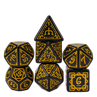 HOT Games Dobbelstenen Set - Druid Yellow (7-delig)