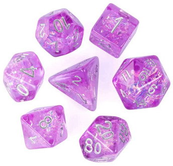 HOT Games Dobbelstenen Set - Purpelicous Candy (7-delig)