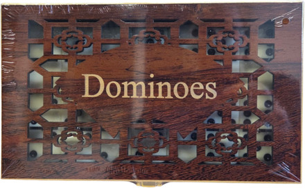 HOT Games Domino Dubbel 6 – Extra Dikke Stenen in Stijlvolle MDF Kist