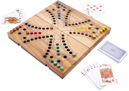 HOT Games Keezenspel Cassete Acacia 26cm (4 personen)