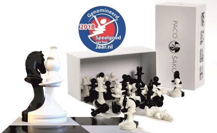 HOT Games Paco Sako schaakspel - zwart/wit
