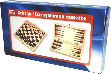 HOT Games Schaak-/backgammon Klapcassette