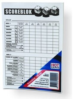 HOT Games Scoreblok (100 vellen)