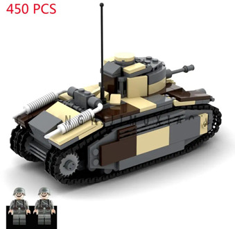 hot military WW2 German Army Lightning war French B1 heavy tank technic vehicles weapons figure Building Blocks bricks toys gift