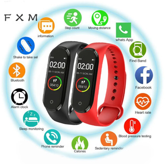 Hot New M4 Smart Sports Blood Pressure Heart Rate Monitor With Watch Men And Women Monitor Multi-Function Waterproof Bracelet