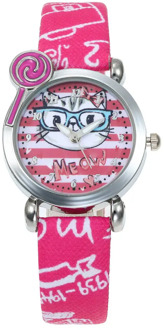 Hot Popular Cute Girl Ladies Watch Kids Watches Cat Leather Quartz Student Animal Cartoon Children Wristwatch 6 Colors Clock