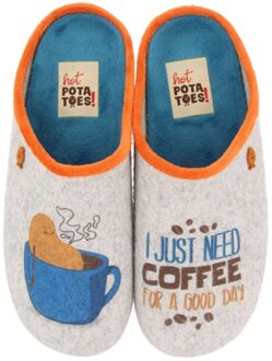 Hot Potatoes Pantoffels Artane 67804_03 Grijs maat