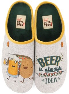 Hot Potatoes Pantoffels Cratloe 67571_03 Grijs maat