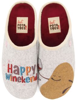 Hot Potatoes Pantoffels Delvin 67076_03 Grijs maat