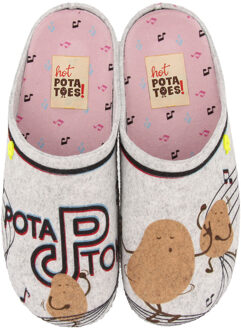 Hot Potatoes Pantoffels Fehrins 64638 Grijs maat