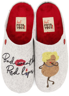 Hot Potatoes Pantoffels Kloch 64627 Grijs maat