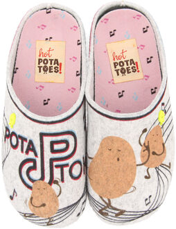 Hot Potatoes Pantoffels Lingenar 64655 Grijs maat