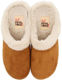 Hot Potatoes Pantoffels Trumau 70110_04 Bruin maat