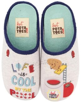 Hot Potatoes Zomer Pantoffels Bayahibe 65659 Grijs maat