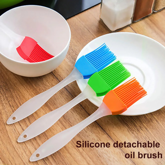 Hot Sale 1PC Silicone Basting Brush Clear Handle Heat Resistant Pastry Pancake BBQ Oil Brush Butter Baking Tool