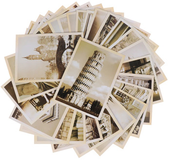 Hot sale 32pcs Classical Famous Europe Building Vintage Style Memory Postcard Set Greeting Cards Gift Cards Christmas Postcards