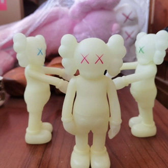 Hot Sale 37cm Kaw s Bear Bricklys Glow Edition Action Figures Blocks Bears PVC Dolls Collectible Models Toys Indoor Decoration