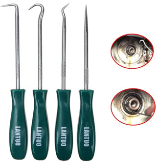 Hot Sale 4Pcs 135mm Auto Oil Seal Screwdrivers Set O-Ring Seal Car Gasket Puller Remover Pick Hooks Tools Wholesale CSV