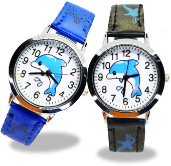 Hot Sale Dolphin Watch Kid Men Waterproof Watch Kids Watches Children Leather Quartz Watch Boys Girls Gift reloj montre relogio