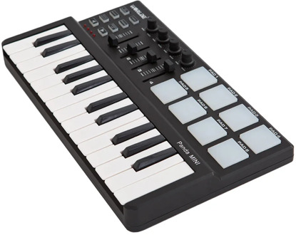 Hot-sale Portable mini 25-Key USB Keyboard and Drum Pad MIDI Controller Many Types of MIDI Keyboard Mats Keyboard Controller