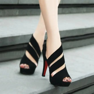 Hot Sandalia Feminina Summer Gladiator High Heels Peep Toe Sandals Casual Shoes Woman Waterproof Platform Sandals 775