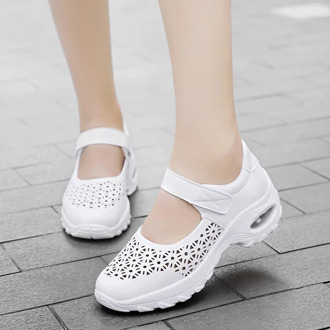 Hot Selling Summer New Style Women's Outdoor Sneakers Comfortable Breathable Hollow Casual Shoes Sports Mesh Womans White Shoes