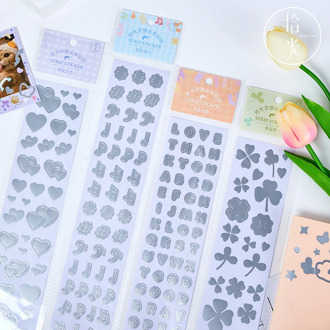 Hot silver Alphabet Sticker Scrapbook Album Photo Wall Bullet Journal Label Making Planner Decoration DIY Gift Sealing Stickers