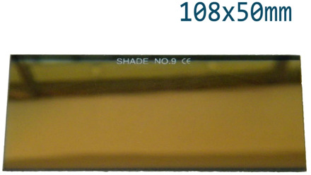 Hot Slae 3pcs/lot Black Glass Filter Lens 108x50mm for Welding Goggles Golden Coating Eye Filters blue DIN13,11,10 Free Shipping