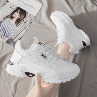 hot Spring and autumn new luxury shoes women designers white sneakers women lowtop leather thick-soled casual sports shoes women