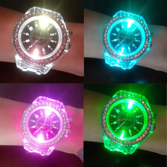Hot Style Luminous Fashion Colorful Flash Children Watch The Led Silicone Kids Watches