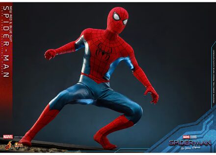 Hot Toys 1:6 Scale Marvel Spider-Man: No Way Home Spider-Man New Red And Blue Suit Statue